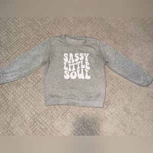 Gray Sassy Little Soul Graphic Pullover Sweatshirt Girls Size 6Y